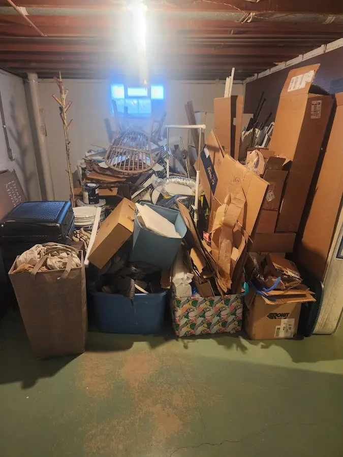 Roll-off dumpster container at job site for Yard Waste Dumpster Rental in Kettering